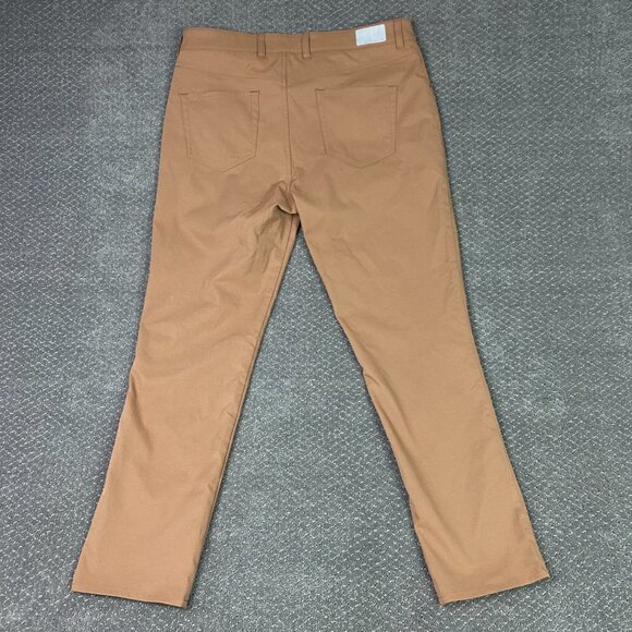 Peter Millar EB66 Pants Men's 36 x 30 Brown Classic Fit Chino Stretch golf - Picture 3 of 15